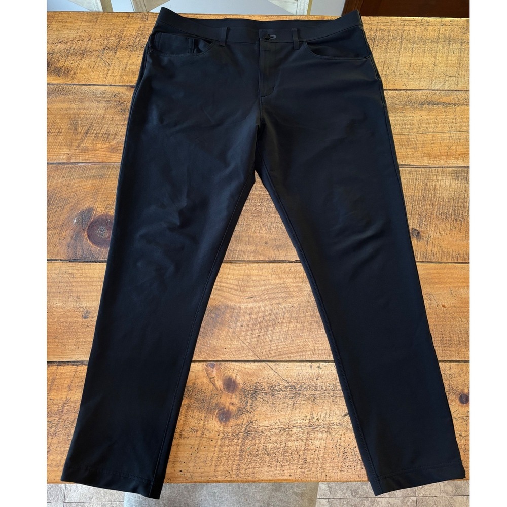 Public Rec Mens Black Straight Leg Stretchy Casual Dress Pants Size 36x32